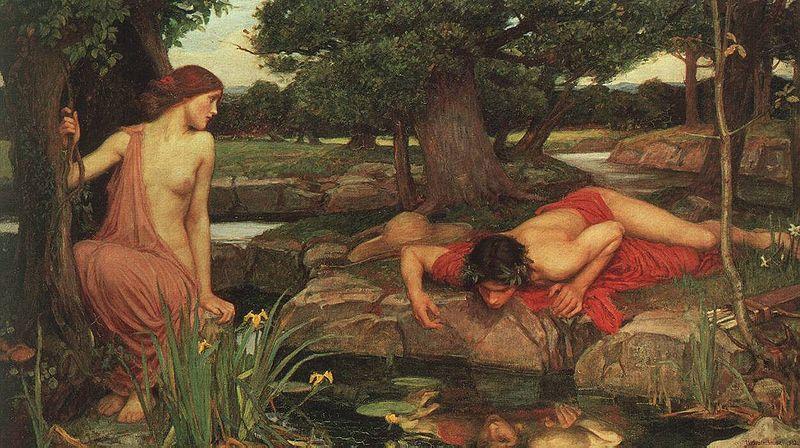 John William Waterhouse Echo and Narcissus. oil painting image